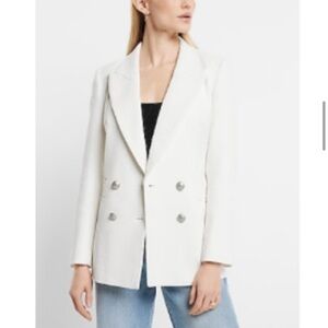 ⚡️⚡️⚡️$50 FLASH SALE ENDS AT MIDNIGHT⚡️⚡️⚡️ 
Express White Boucle Blazer